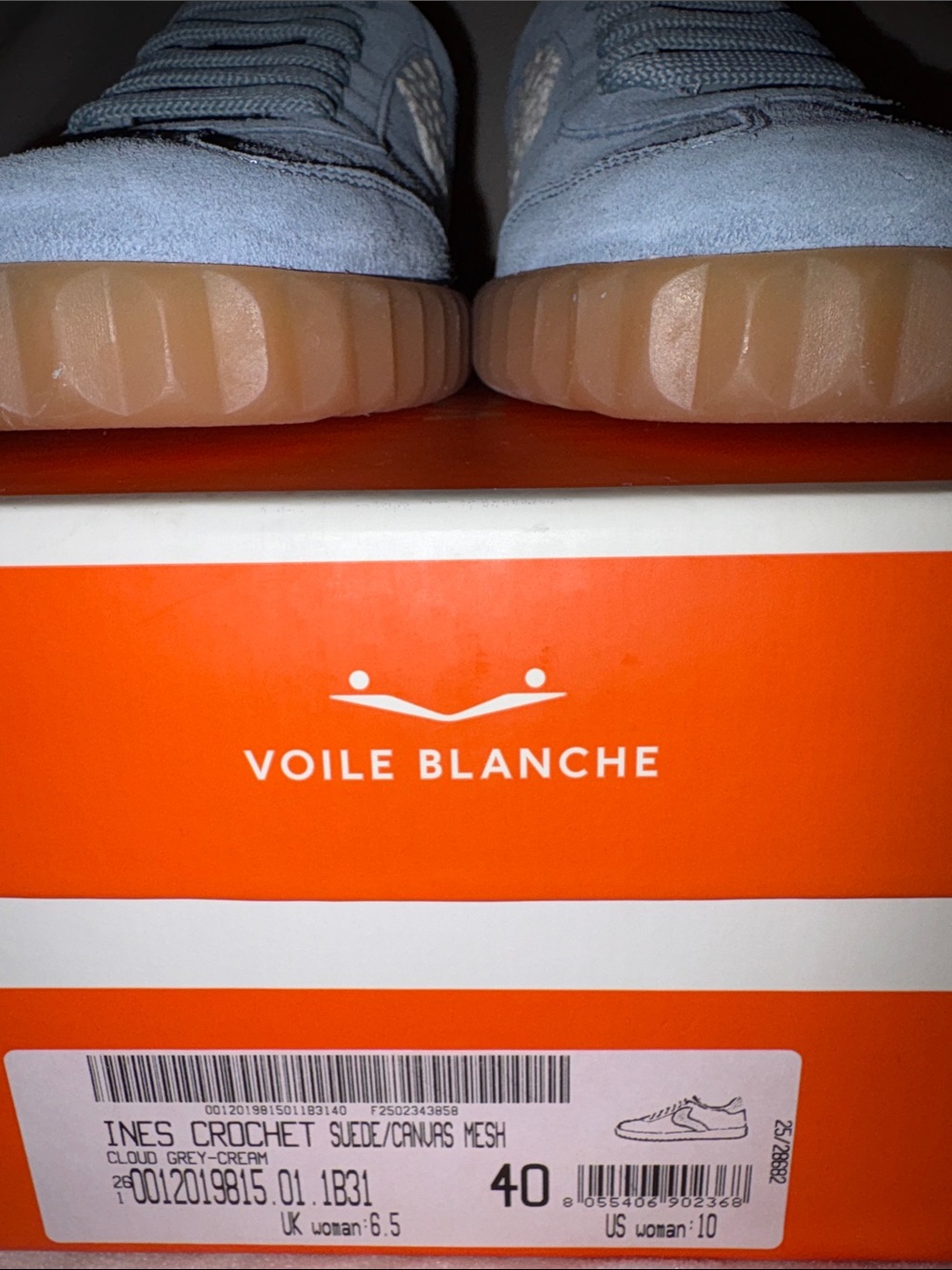 NWT VOILE BLANCHE INES Sneaker in Cloud Grey - Picture 9 of 15